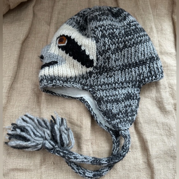 VIVE BIEN kids WOOL Sloth HAT Arts Of Equador Fleece Lined Girls Boys UNISEX - Picture 2 of 8